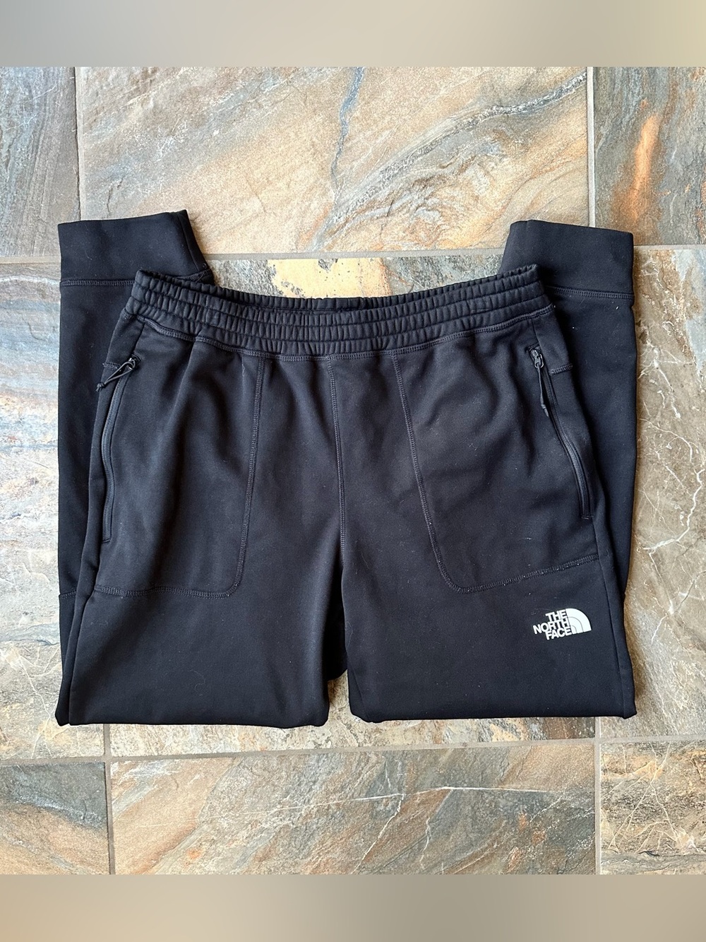 The North Face Men's Canyonlands Joggers Black Fleece Sweatpants Tapered Medium